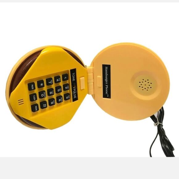 Hamburger Shape Cheeseburger Burger Telephone Novelty Home Corded Phone Gift US - Picture 5 of 8